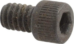 Made in USA - 1/4-20 UNC Hex Socket Drive, Socket Cap Screw - Alloy Steel, Black Oxide Finish, Fully Threaded, 3/8" Length Under Head - Apex Tool & Supply