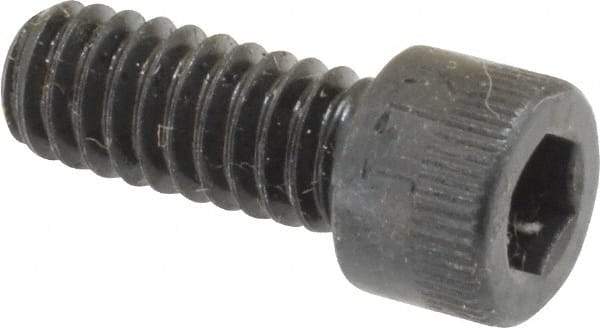 Made in USA - 1/4-20 UNC Hex Socket Drive, Socket Cap Screw - Alloy Steel, Black Oxide Finish, Fully Threaded, 5/8" Length Under Head - Apex Tool & Supply