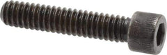 Made in USA - 1/4-20 UNC Hex Socket Drive, Socket Cap Screw - Alloy Steel, Black Oxide Finish, Fully Threaded, 1-1/4" Length Under Head - Apex Tool & Supply