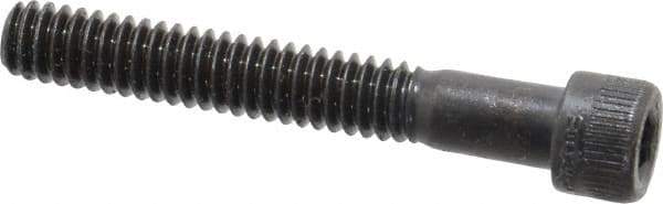 Made in USA - 1/4-20 UNC Hex Socket Drive, Socket Cap Screw - Alloy Steel, Black Oxide Finish, Partially Threaded, 1-3/4" Length Under Head - Apex Tool & Supply