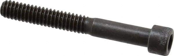 Made in USA - 1/4-20 UNC Hex Socket Drive, Socket Cap Screw - Alloy Steel, Black Oxide Finish, Partially Threaded, 2" Length Under Head - Apex Tool & Supply