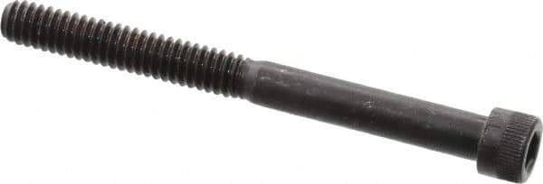 Made in USA - 1/4-20 UNC Hex Socket Drive, Socket Cap Screw - Alloy Steel, Black Oxide Finish, Partially Threaded, 2-3/4" Length Under Head - Apex Tool & Supply