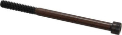 Made in USA - 1/4-20 UNC Hex Socket Drive, Socket Cap Screw - Alloy Steel, Black Oxide Finish, Partially Threaded, 3-1/2" Length Under Head - Apex Tool & Supply