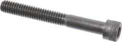 Made in USA - 5/16-18 UNC Hex Socket Drive, Socket Cap Screw - Alloy Steel, Black Oxide Finish, Partially Threaded, 2-1/2" Length Under Head - Apex Tool & Supply