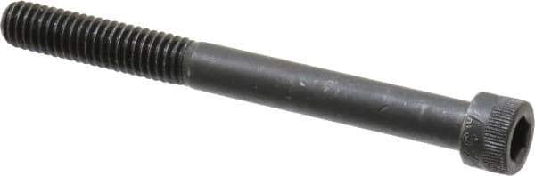 Made in USA - 5/16-18 UNC Hex Socket Drive, Socket Cap Screw - Alloy Steel, Black Oxide Finish, Partially Threaded, 3-1/4" Length Under Head - Apex Tool & Supply