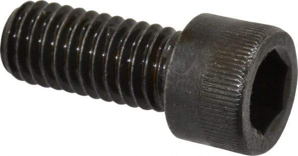 Made in USA - 3/8-16 UNC Hex Socket Drive, Socket Cap Screw - Alloy Steel, Black Oxide Finish, Fully Threaded, 7/8" Length Under Head - Apex Tool & Supply