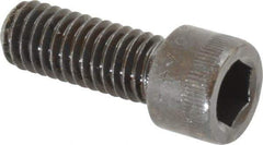 Made in USA - 3/8-16 UNC Hex Socket Drive, Socket Cap Screw - Alloy Steel, Black Oxide Finish, Fully Threaded, 1" Length Under Head - Apex Tool & Supply