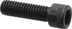 Made in USA - 3/8-16 UNC Hex Socket Drive, Socket Cap Screw - Alloy Steel, Black Oxide Finish, Fully Threaded, 1-1/4" Length Under Head - Apex Tool & Supply