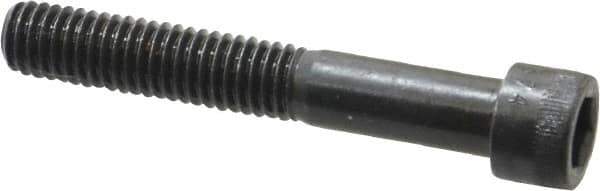 Made in USA - 3/8-16 UNC Hex Socket Drive, Socket Cap Screw - Alloy Steel, Black Oxide Finish, Partially Threaded, 2-1/2" Length Under Head - Apex Tool & Supply