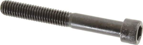Made in USA - 3/8-16 UNC Hex Socket Drive, Socket Cap Screw - Alloy Steel, Black Oxide Finish, Partially Threaded, 3" Length Under Head - Apex Tool & Supply