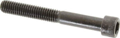 Made in USA - 3/8-16 UNC Hex Socket Drive, Socket Cap Screw - Alloy Steel, Black Oxide Finish, Partially Threaded, 3" Length Under Head - Apex Tool & Supply