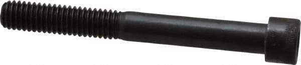 Made in USA - 3/8-16 UNC Hex Socket Drive, Socket Cap Screw - Alloy Steel, Black Oxide Finish, Partially Threaded, 3-1/4" Length Under Head - Apex Tool & Supply