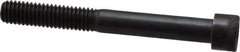 Made in USA - 3/8-16 UNC Hex Socket Drive, Socket Cap Screw - Alloy Steel, Black Oxide Finish, Partially Threaded, 3-1/4" Length Under Head - Apex Tool & Supply
