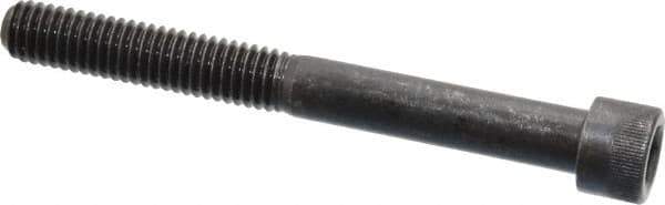Made in USA - 3/8-16 UNC Hex Socket Drive, Socket Cap Screw - Alloy Steel, Black Oxide Finish, Partially Threaded, 3-1/2" Length Under Head - Apex Tool & Supply