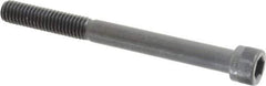 Made in USA - 3/8-16 UNC Hex Socket Drive, Socket Cap Screw - Alloy Steel, Black Oxide Finish, Partially Threaded, 4" Length Under Head - Apex Tool & Supply