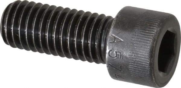 Made in USA - 1/2-13 UNC Hex Socket Drive, Socket Cap Screw - Alloy Steel, Black Oxide Finish, Fully Threaded, 1-1/4" Length Under Head - Apex Tool & Supply