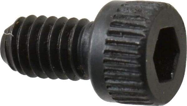 Made in USA - #6-40 UNF Hex Socket Drive, Socket Cap Screw - Alloy Steel, Black Oxide Finish, Fully Threaded, 1/4" Length Under Head - Apex Tool & Supply