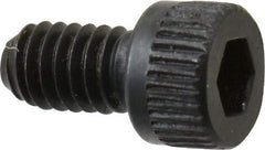 Made in USA - #6-40 UNF Hex Socket Drive, Socket Cap Screw - Alloy Steel, Black Oxide Finish, Fully Threaded, 1/4" Length Under Head - Apex Tool & Supply
