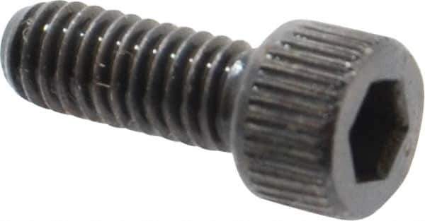 Made in USA - #6-40 UNF Hex Socket Drive, Socket Cap Screw - Alloy Steel, Black Oxide Finish, Fully Threaded, 3/8" Length Under Head - Apex Tool & Supply