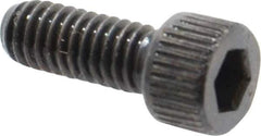 Made in USA - #6-40 UNF Hex Socket Drive, Socket Cap Screw - Alloy Steel, Black Oxide Finish, Fully Threaded, 3/8" Length Under Head - Apex Tool & Supply