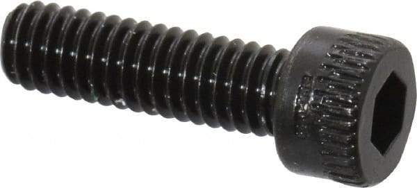 Made in USA - #6-40 UNF Hex Socket Drive, Socket Cap Screw - Alloy Steel, Black Oxide Finish, Fully Threaded, 1/2" Length Under Head - Apex Tool & Supply