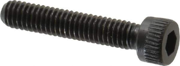 Made in USA - #6-40 UNF Hex Socket Drive, Socket Cap Screw - Alloy Steel, Black Oxide Finish, Fully Threaded, 3/4" Length Under Head - Apex Tool & Supply