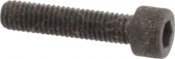 Made in USA - #10-32 UNF Hex Socket Drive, Socket Cap Screw - Alloy Steel, Black Oxide Finish, Fully Threaded, 7/8" Length Under Head - Apex Tool & Supply