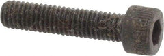 Made in USA - #10-32 UNF Hex Socket Drive, Socket Cap Screw - Alloy Steel, Black Oxide Finish, Fully Threaded, 7/8" Length Under Head - Apex Tool & Supply