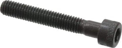 Made in USA - #10-32 UNF Hex Socket Drive, Socket Cap Screw - Alloy Steel, Black Oxide Finish, Fully Threaded, 1-1/4" Length Under Head - Apex Tool & Supply