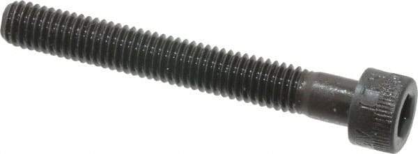 Made in USA - #10-32 UNF Hex Socket Drive, Socket Cap Screw - Alloy Steel, Black Oxide Finish, Partially Threaded, 1-1/2" Length Under Head - Apex Tool & Supply