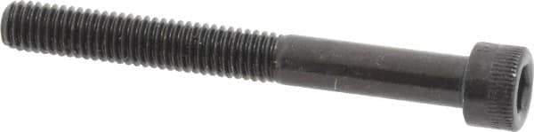 Made in USA - #10-32 UNF Hex Socket Drive, Socket Cap Screw - Alloy Steel, Black Oxide Finish, Partially Threaded, 1-3/4" Length Under Head - Apex Tool & Supply