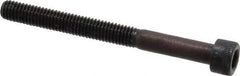 Made in USA - #10-32 UNF Hex Socket Drive, Socket Cap Screw - Alloy Steel, Black Oxide Finish, Partially Threaded, 2" Length Under Head - Apex Tool & Supply