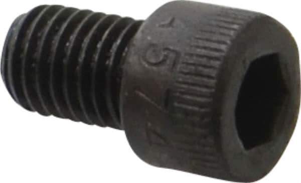 Made in USA - 1/4-28 UNF Hex Socket Drive, Socket Cap Screw - Alloy Steel, Black Oxide Finish, Fully Threaded, 3/8" Length Under Head - Apex Tool & Supply