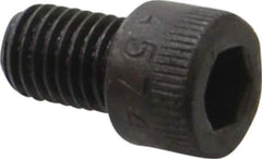 Made in USA - 1/4-28 UNF Hex Socket Drive, Socket Cap Screw - Alloy Steel, Black Oxide Finish, Fully Threaded, 3/8" Length Under Head - Apex Tool & Supply