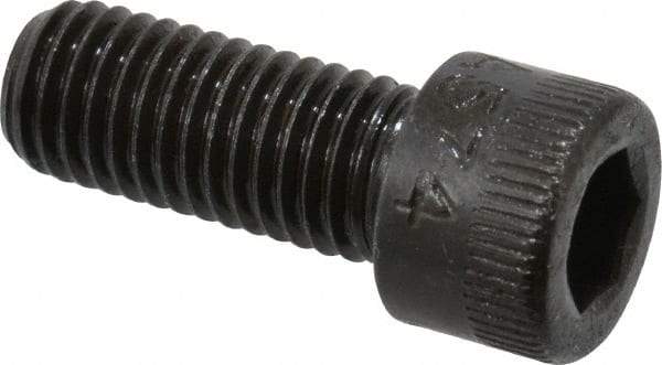 Made in USA - 1/4-28 UNF Hex Socket Drive, Socket Cap Screw - Alloy Steel, Black Oxide Finish, Fully Threaded, 5/8" Length Under Head - Apex Tool & Supply
