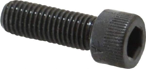 Made in USA - 1/4-28 UNF Hex Socket Drive, Socket Cap Screw - Alloy Steel, Black Oxide Finish, Fully Threaded, 3/4" Length Under Head - Apex Tool & Supply