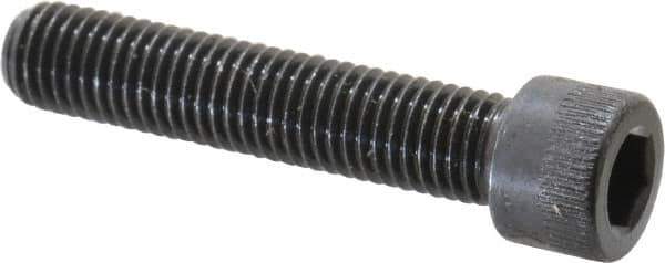 Made in USA - 1/4-28 UNF Hex Socket Drive, Socket Cap Screw - Alloy Steel, Black Oxide Finish, Fully Threaded, 1-1/4" Length Under Head - Apex Tool & Supply
