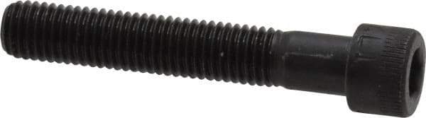 Made in USA - 1/4-28 UNF Hex Socket Drive, Socket Cap Screw - Alloy Steel, Black Oxide Finish, Partially Threaded, 1-1/2" Length Under Head - Apex Tool & Supply