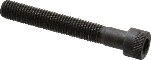 Made in USA - 1/4-28 UNF Hex Socket Drive, Socket Cap Screw - Alloy Steel, Black Oxide Finish, Partially Threaded, 1-3/4" Length Under Head - Apex Tool & Supply