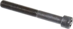 Made in USA - 1/4-28 UNF Hex Socket Drive, Socket Cap Screw - Alloy Steel, Black Oxide Finish, Partially Threaded, 2" Length Under Head - Apex Tool & Supply
