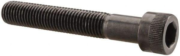 Made in USA - 5/16-24 UNF Hex Socket Drive, Socket Cap Screw - Alloy Steel, Black Oxide Finish, Partially Threaded, 2" Length Under Head - Apex Tool & Supply