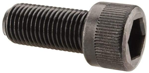 Made in USA - 3/8-24 UNF Hex Socket Drive, Socket Cap Screw - Alloy Steel, Black Oxide Finish, Fully Threaded, 7/8" Length Under Head - Apex Tool & Supply