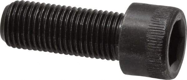 Made in USA - 3/8-24 UNF Hex Socket Drive, Socket Cap Screw - Alloy Steel, Black Oxide Finish, Fully Threaded, 1" Length Under Head - Apex Tool & Supply