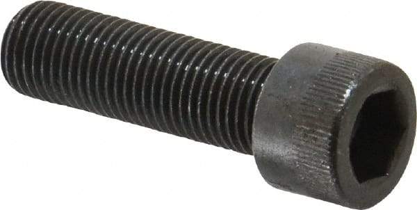 Made in USA - 3/8-24 UNF Hex Socket Drive, Socket Cap Screw - Alloy Steel, Black Oxide Finish, Fully Threaded, 1-1/4" Length Under Head - Apex Tool & Supply