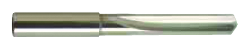 6mm Dia. - Carbide Straight Flute 4XD Drill-130Â° 4-Facet Point-Coolant-Bright - Apex Tool & Supply