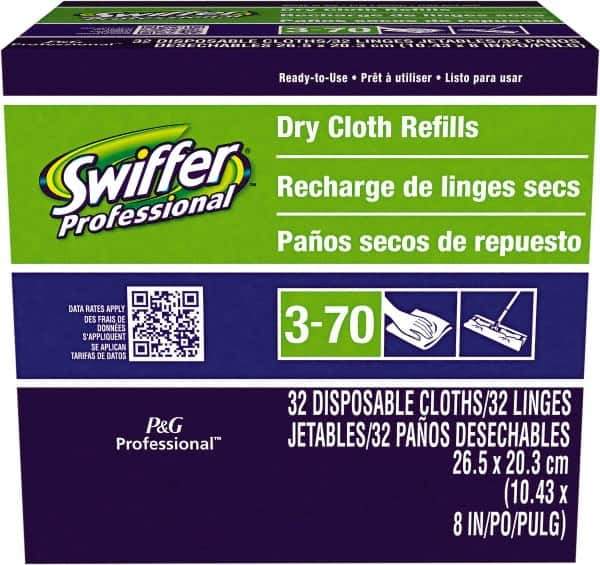 Swiffer - White Mop Refill - 8" Long x 10-5/8" Wide Head, Microfiber Head - Apex Tool & Supply