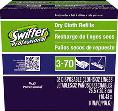 Swiffer - White Mop Refill - 8" Long x 10-5/8" Wide Head, Microfiber Head - Apex Tool & Supply