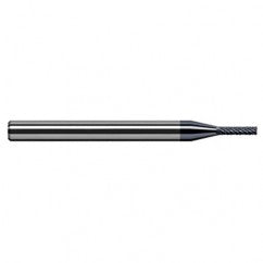 Miniature End Mills - Deburring End Mill - 0.0310″ (1/32″) Cutter Diameter × 0.0930″ (3/32″) Length of Cut Carbide Deburring Square End Mill, 6 RH Teeth, 3 LH Teeth, AlTiN Coated - Apex Tool & Supply