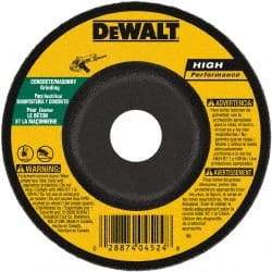 DeWALT - 24 Grit, 7" Wheel Diam, 1/4" Wheel Thickness, 7/8" Arbor Hole, Type 27 Depressed Center Wheel - Silicon Carbide, Resinoid Bond, 8,700 Max RPM - Apex Tool & Supply