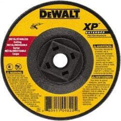 DeWALT - 24 Grit, 7" Wheel Diam, Type 27 Depressed Center Wheel - Zirconia Alumina, Resinoid Bond, 8,700 Max RPM - Apex Tool & Supply